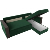Угловой диван Валенсия (велюр зелёный) - Изображение 2